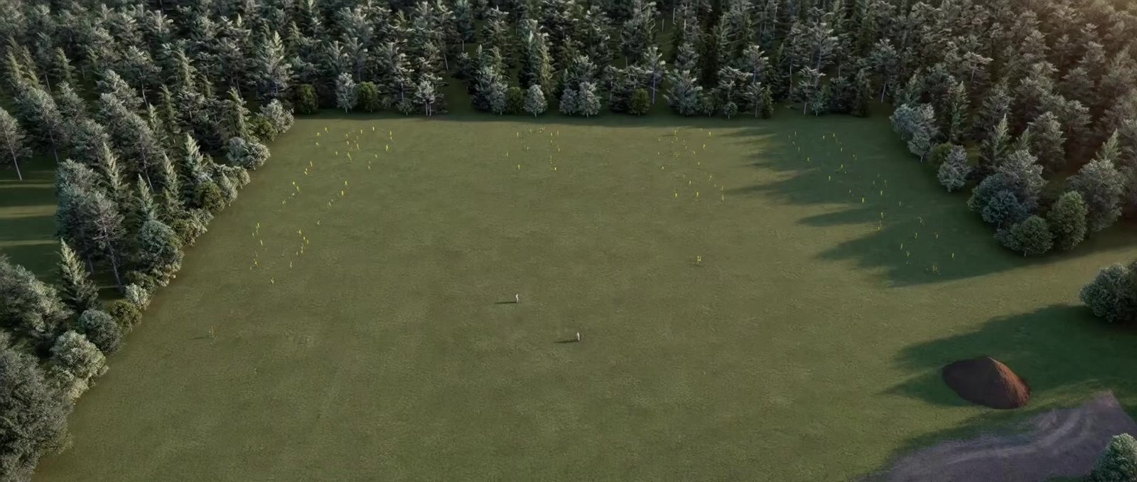 Animated rendering of a residential development site